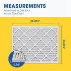 Aerostar 24x30x1 MERV 13 Pleated Air Filter, AC Furnace Air Filter, 4 Pack (Actual Size: 23 7/8" x 29 7/8" x 3/4")