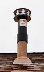 OdorHog Metal Cap Slip On Vent Stack Pipe Filter 6" Black ABS, Removes Outdoor and Sewer Odor Problems (6.0-inch)