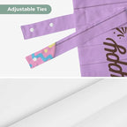Purple Easter Tie Up Valance Curtains for Windows, Kitchen Curtains Window Shades, Spring Cartoon Bunny Colorful Eggs Wood Grain Light Filtering Curtain Valances for Bedroom/Bathroom/Cafe 60"x18"