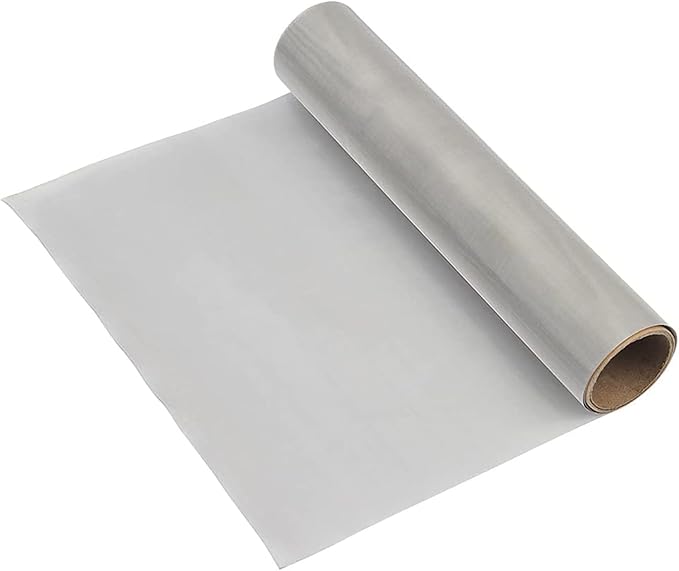 Woven Stainless Steel Wire Mesh, 250 Mesh Durable & Flexible, Fine to Large Mesh, Ideal for Filters, Screens, Rodent & Insect Protection (Silver 1x1m)