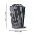 GLigeT Outdoor Trash can Round Steel Trash Can Modern Simple Outdoor Trash Can, Large-Capacity Sorting Trash Can with Thick Top Cover, Diameter 24.4"×35.8" Trash Can