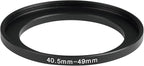 40.5-49mm Metal Step-Up Ring Adapter Compatible with Mirrorless Cameras DSLR Lens, UV CPL ND Filter Thread Converter, Black