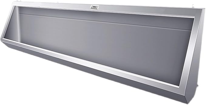 Wall-Mounted Stainless Steel Urinal Trough with Drain Pipe and Sensor, 304 Steel Commercial Multi-User Urinal, 100CM/150CM, for Schools and Construction Sites (100CM)