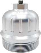 iFJF 134001 Fuel Filter Housing Cap Replacement for 2017-2024 GM Duramax 6.6L L5P Chevy Silverado/GMC Sierra 2500HD 3500HD Billet Aluminum with Drain Plug