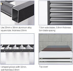 Outdoor Air Conditioner Cover Aluminum Decorative Fence Privacy Screen Protective Grilles for Heat Pumps Trash Can Enclosure Flower Stand Perfect for Concealing (White 110x60x80cm)