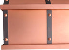 CT Copper Tailor Sloped Copper Vent Hood Island Mount,60'' W,27''H,1260 CFM Exhaust Fan,Stainless Steel Vent,LED Light,Dishwasher-Safe Baffle Filters,VH8TR1