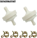 Strongthium Lawn Mower 1/4 Inch ID Inline Gas Fuel Filter Replacement for Briggs Stratton Craftsman Toro 394358s 56679 394358 394358B 7014359YP 56679MA x2 with Fuel Clamps x4