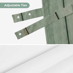 Daisy Flower Tie Up Valance Curtains for Windows, Kitchen Curtains Window Shades, Modern Art Floral Farmhouse Teal Wooden Grain Light Filtering Roman Curtain Valances for Bedroom/Bathroom/Cafe 42"x18"