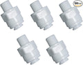 YZM Straight Male Thread Adapter 1/8" Male x 1/4" OD Tube Quick Connector,for Water Purifiers Filters Reverse Osmosis Systems,5 pcs.