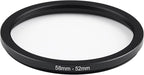 58mm to 52mm Step-Down Ring Filter Adapter,for All Brands UV ND CPL, Metal Ring Step-Down Rings Adapter Filter (58mm-52mm)