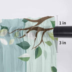 Easter Sheer Valances for Windows 60"x18", Light Filtering Kitchen Curtains Valance, Spring Watercolor Eggs Country Tulip Wooden Grain Rod Pocket Chiffon Curtains for Living Room Bedroom Cafe