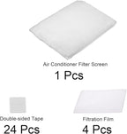 PATIKIL 47" x 39" Air Conditioner Air Filter Material, Plastic Dustproof Filtering Screen with Filtration Film for Air Conditioning, White