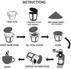 Pro Mael Disposable K Cup Coffee Filters for Keurig Single Cup, Use with Resusable K Cups, White (100 Count)