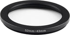 52mm Lens to 37mm Camera Lens Adapter 52mm to 37mm Step Down Ring Adapter Ring for All Brands of UV ND CPL, with Premium Lens Wiping Cloth 2 Pack (52mm-37mm)
