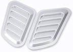 Car Air Flow Intake Hood Scoop Vent Bonnet Cover Decorate Car Accessories Compatible With BMW 2PCs Universal ABS(Silver)