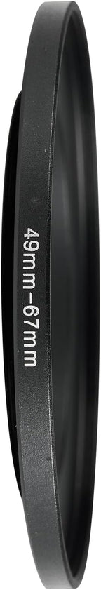 49-67mm Metal Step-Up Ring Adapter Compatible with Mirrorless Cameras DSLR Lens, UV CPL ND Filter Thread Converter, Black