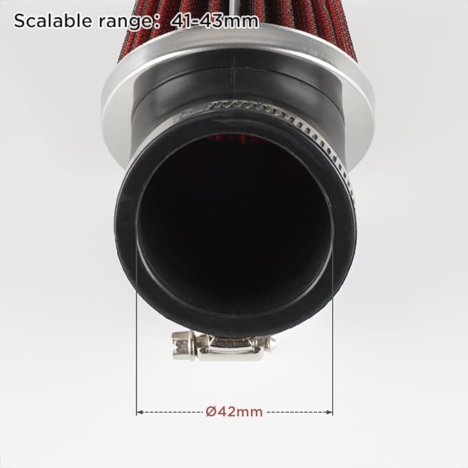 Evermotor Air Carburetor Cleaner, 41mm 42mm 43mm Motocycle Carb Filter for 50cc 70cc 90cc 110cc 125cc 150cc Mini Bike,Dirt Bike