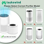 3 Pack Core Mini Replacement Filter, 3-in-1 H13 Grade Compatible with LEVOIT Air Cleaner, Part No. Core Mini-RF (3 Filter and 6 Fragrance Sponge)