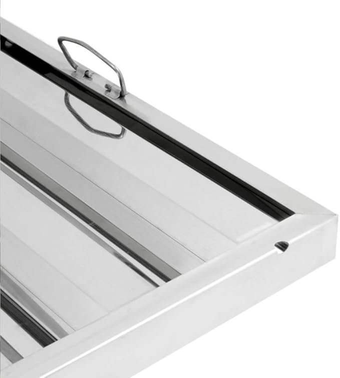 Soro Essentials- 20" W x 20" H Stainless Steel Commercial Kitchen Hood Filter with Handles- Hood Filters Range Hood Filter Range Hood Baffle Grease Filter for Restaurant Kitchen Exhaust Hoods