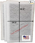Fast-Shipped-Filters 3 Pack 16x25 Replacement Filter Pads Compatible with Dynamic Air Cleaner Refill White Actual Filter Size 14.5"x22.5"