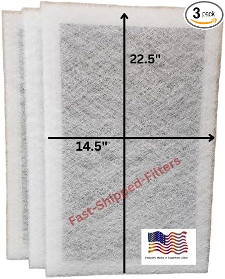 Fast-Shipped-Filters 3 Pack 20x25 Replacement Filter Pads Compatible Designed to Fit with MicroPower Guard Air Cleaner 20x25 Refill White