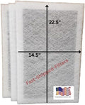 Fast-Shipped-Filters 3 Pack 16x25 Replacement Filter Pads Designed to Fit with MicroPower Guard One Hour Air Cleaner Refill White