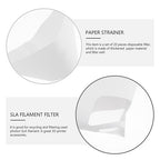 30Pcs Disposable Photosensitive Resin Strainer Funnel 3D Printer Accessories Consumable Paper Filter for SLA Resin Printing with 3pcs (10Pcs Each)