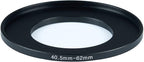 40.5mm Lens to 62mm Camera Lens Adapter 40.5mm to 62mm Step Up Ring Adapter Ring for All Brands of UV ND CPL, with Premium Lens Wiping Cloth 2 Pack (40.5mm-62mm)