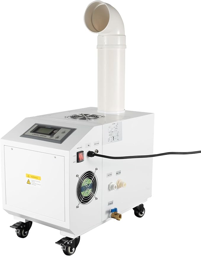 Agricultural Ultrasonic Humidifier, 3kg/h Fog Output Commercial Humidifier, 300W 110V for Large Volume Automatic Mist Cooling Sprayer Airflow for Warehouse Greenhouse Garden
