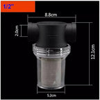 Heavy-Duty Inline Strainer Kit - 1/2 3/4 1 Inch High Pressure Filter for Farm Equipment & Garden Hose Systems(1/2")