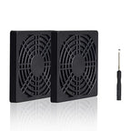 ELUTENG 80mm Fan Filter 2 Pack Ventilation Grill Cover IP40 Dustproof Cool Computer Ventilator Guard with Screwdrivers Dust Filter Kit for 8cm Cooling Fan Compatible for 80x80 Case Fan USB Cooling Fan