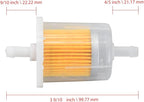 5/16" Inline Fuel Filter 12581-43012 Diesel Gasoline Fuel Filter 12581-43010 Compatible with Kubota Lawn Tractor Mower BX22D BX23D BX24D BX25 BX1870 BX1860 BX1850D BX1830D, 2 Pack