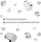 rhinocats 60Pcs Small Magnets, Mini Variety Magnets for 3D Printing,4 Different Sizes, Multi-Use for Miniatures, DIY, Office, Hobbies, Crafts and Science