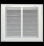 HVAC Premium 12 x 8 Duct Opening Steel Return Air Filter Grille, for 1-inch Filter, Removable Door, Flat Stamped HVAC Vent Cover Grille, Outer Dimensions 14.5 x 10.5