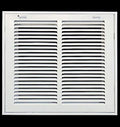 HVAC Premium 12 x 10 Duct Opening Steel Return Air Filter Grille, for 1-inch Filter, Removable Door, Flat Stamped HVAC Vent Cover Grille, Outer Dimensions 14.5 x 12.5