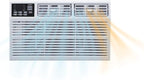 Whirlpool 8,000 BTU Window Air Conditioner with Supplemental Heat, Window Mounted AC Unit with Heater for Apartment, Living Room, Bedroom, Rooms up to 350 Square Feet