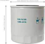 Fuel Filter 1J800-43170 1J800-43172 for Kubota KX040-4CA L3301DT L3301F L3560DT L3901DT L3901F L4060DT L47 L4701DT L4701H M6060HD M62 M7060HD MX4800 MX5200 MX5800 Engine