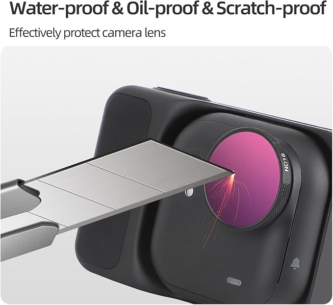 ND Filter Set Compatible with Insta360 GO Ultra Camera Accessories, ND8/ND16/ND32/ND64 Lens Filter Waterproof Scratch-Resistant