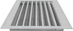 Repa Market 20" x 8" Inch (Inner Dimensions) Galvanized Steel Black Soffit Air Vent Cover - Louvered Square Gable Vent with Mesh Screen - Exhaust/Intake Ventilation Grill - Outdoor Metal Duct Grate