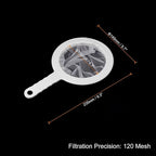 PATIKIL 9"x6" Food Filter Strainer, 120 Mesh Kitchen Mesh Filters Strainers Fine Mesh Sieve with Handle for Filter Juice Coffee Soy Milk, White