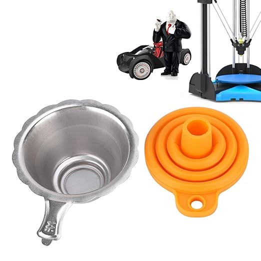 ASHATA 3D Printer Resin Filter,3D Printer Accessories Photosensitive Resin Filter Funnel Combination Light Curing Consumable Filter,Resin Filter Cup+Silicon Funnel Disposable for 3D Printer