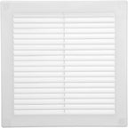 Vent Systems 6" x 6" Inch (Opening Dimensions) - Pack of 2 - Plastic White Soffit Vent Cover - Flat Square Air Vent Grille - Air Vent Deflector - HVAC 8" x 8" Inch (Overall Dimensions)