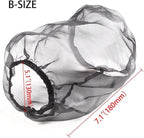 Car Intake Filter Mesh Cover Polyester Cloth Oilproof And Dustproof Cover Cold Air Filter Protector Cover Rain Sock Protective for Motorcycle Automotive (Type B Black)