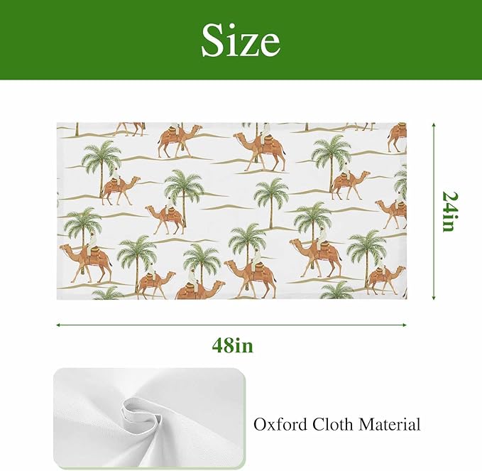 Fluorescent Light Covers for Drop Ceiling Abstract Brown Camels Palm-Trees Magnetic Light Filters, Vintage Deserts Ceiling Shade Filters for Home Classroom Office,2x4 ft,4Packs