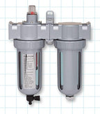Rockwood 3/8 in. Npt 2 Stage Air Drying System Particulate Air Filter Coalescing Filter Air Pressure Regulator Combo - Metal Bowl Auto Drain Bracket Gauge