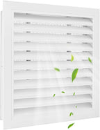 12"x12"Aluminum Gable Vent - Shed Vents with Screen,Vent Opening: 10" x 10"，Ideal for Attics and Wall, Elevating Ventilation in Clean Spaces, Featuring a Refined Design