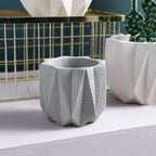 Outdoor Succulent Plantpot Cactus Plant Container Cement Flowerpot Container Modern Simple Planter Flower Vase Meat Plant Cement Container Concrete Flower Plant (Gray1 13cm*11.5cm)