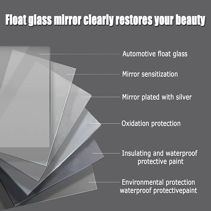 Bathroom Mirror with LED Lights, Backlit Illuminated Bathroom Mirror Wall Mounted Multifunction Vanity Mirror with 3 LED Light Color Dimmable and Demister Pad,(A,H50*W70CM/H19.6*W27.5IN)