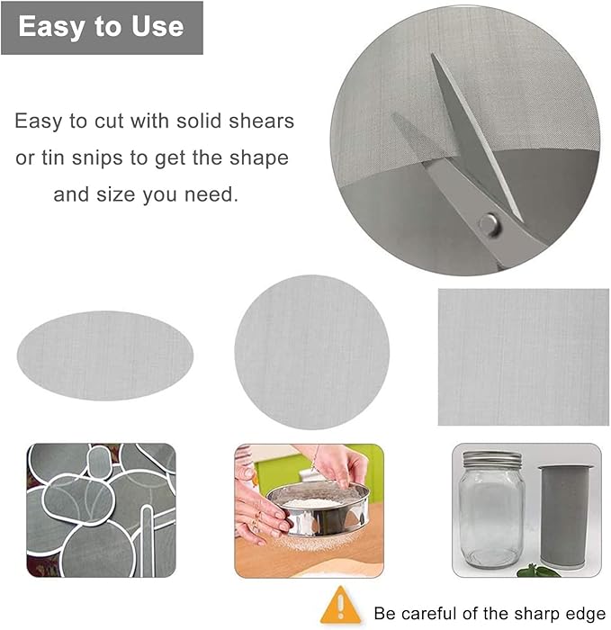 Stainless Steel Woven Wire Mesh Stainless Steel Wire Mesh 100 Mesh Filter Screen Rodent Proof Insect Mesh High Density Tear Resistant for Airbricks Garden Protection (Silver 1.2x8m