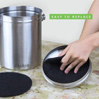 Abakoo Compost Bin Filters, 12 Pack, Activated Carbon Filters for Kitchen Compost Pail Filters Replacement for 1/1.3 Gallon Compost bin, 6 Round and 6 Square 6.5 inch Diameter Measures 4.65 inch
